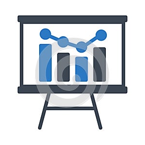 Analytic vector color line  icon