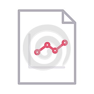 Analytic vector color line  icon