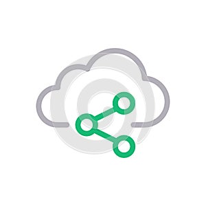 Analytic vector color line icon