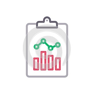 Analytic vector color line icon