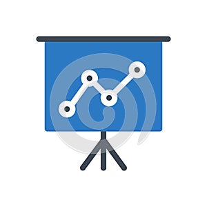 Analytic vector glyph color  icon