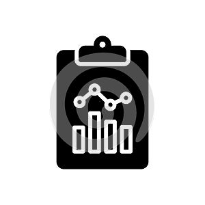 Analytic vector glyph flat  icon