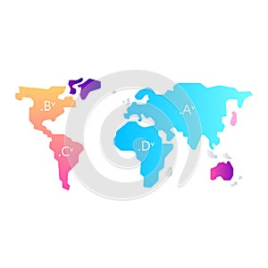 Analytical chart isolated on white background