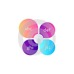 Analytical data cartogram isolated on white