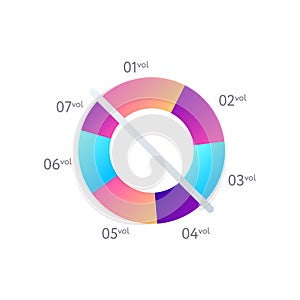 Analytical data infochart isolated on white