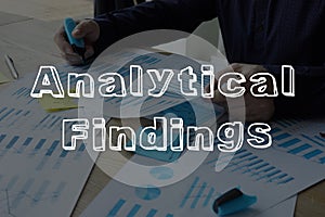 Analytical findings are shown on the conceptual business photo