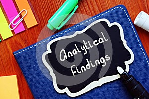 Analytical Findings sign on the page