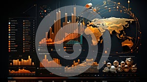 Analytical Interface for Business Strategy with Global Data Charts and Graphs