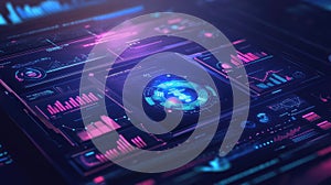 analytics abstract style floating kpi dashboard