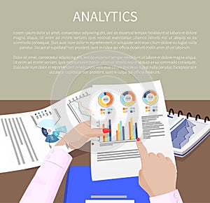 Analytics Banner with Many Charts and Graphs Data