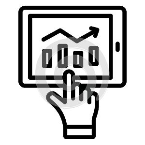 Analytics, bar chart analysis . . Vector icon which can easily modify or editable
