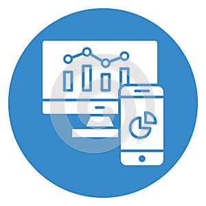 Analytics, chart analysis .   Vector icon which can easily modify or edit