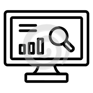 Analytics, chart analysis . Vector icon which can easily modify or edit