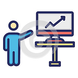Analytics, chart analysis .  Vector icon which can easily modify or editable