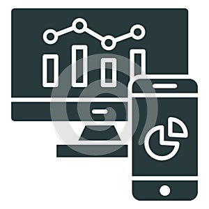 Analytics, chart analysis .    Vector icon which can easily modify or edit