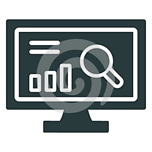 Analytics, chart analysis . Vector icon which can easily modify or edit
