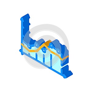 analytics chart big data isometric icon vector illustration
