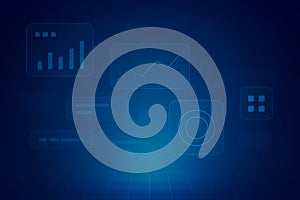 Analytics Dashboard Background featuring Floating UI