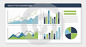 Analytics Dashboard Displaying Charts and Graphs for Data Visualization