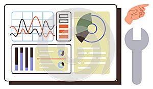 Analytics Dashboard with Graphs, Data Visualizations, and Tools for Business and Strategy Optimization