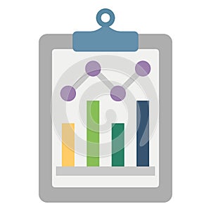 Analytics, data analysis Color Vector icon which can easily modify or edit