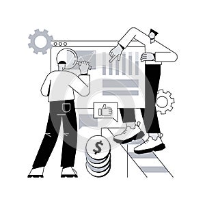 Analytics and data science abstract concept vector illustration.