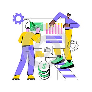 Analytics and data science abstract concept vector illustration