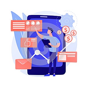 Data analysis vector concept metaphor