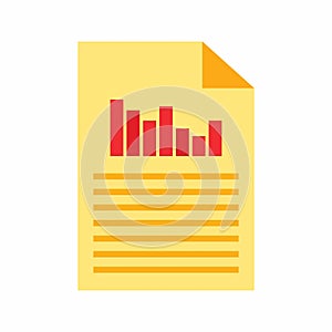 Analytics Document icon vector image.