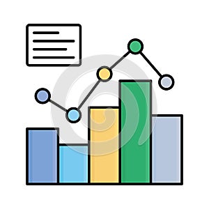 Analytics fill vector icon which can easily modify or edit