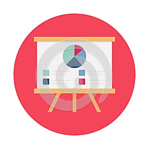 Analytics flat background vector icon which can easily modify or edit