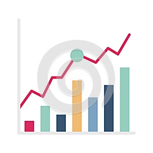 Analytics flat vector icon which can easily modify or edit