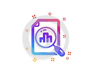 Analytics graph icon. Column chart sign. Vector