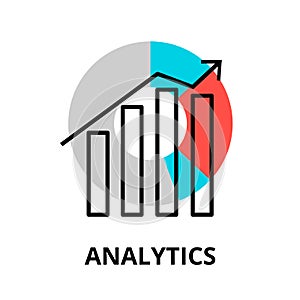 Analytics icon, for graphic and web design