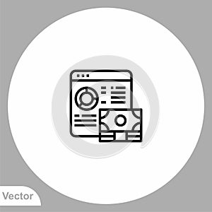 Analytics vector icon sign symbol