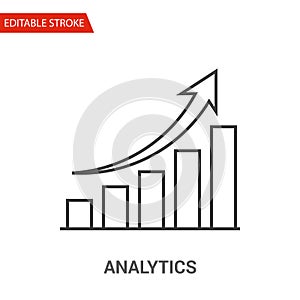 Analytics Icon. Thin Line Vector Illustration