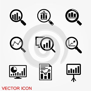 Analytics icon vector