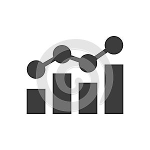 Analytics icon on white background