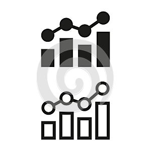 Analytics icon on white background