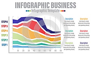 Analytics infographics elements. Data graphic, marketing chart diagram. Budget flat histogram. Statistic infographics elements.