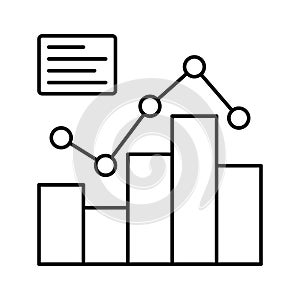 Analytics line vector icon which can easily modify or edit