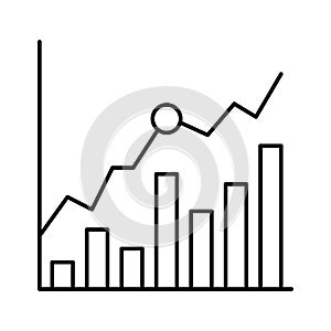 Analytics line vector icon which can easily modify or edit