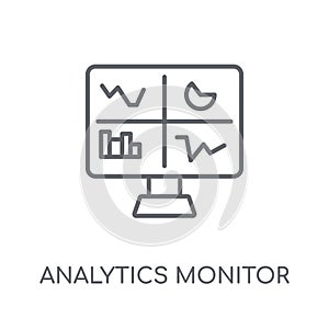 Analytics Monitor linear icon. Modern outline Analytics Monitor