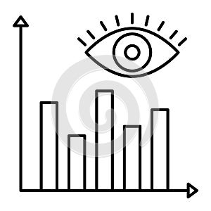 Analytics Monitoring outline vector icon which can easily modify or edit