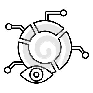 Analytics Monitoring outline vector icon which can easily modify or edit