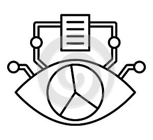 Analytics outline vector icon which can easily modify or edit