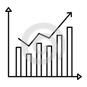 Analytics outline vector icon which can easily modify or edit