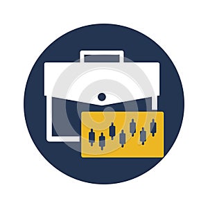 Analytics portfolio flat vector icon which can easily modify or edit