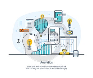 Analytics process to analyze and interpret business data