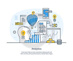 Analytics process to analyze and interpret business data photo